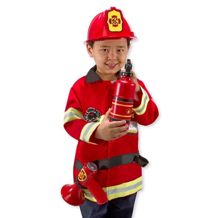 Déguisement pompier rouge enfant